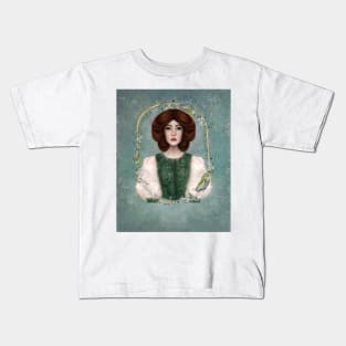 Anne of Green Gables Young Girl Auburn Hair Victorian Dress Kids T-Shirt